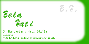 bela hati business card